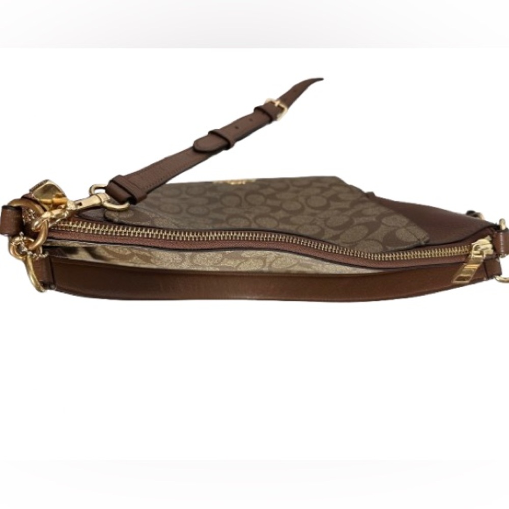 COACH Brown Signature Canvas Crossbody with Matching Wallet - Picture 4 of 9